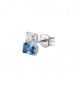 Mono Orecchino Gioielli Fancy by Brosway in argento zircone baguette bianco e blu ffb06