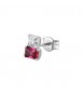 Mono Orecchino Gioielli Fancy by Brosway in argento zircone baguette bianco e rosso fpr07