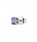Mono Orecchino Gioielli Fancy by Brosway in argento zircone cushion ametista fmp07
