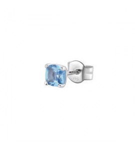 Mono Orecchino Gioielli Fancy by Brosway in argento zircone cushion azzurro fcl06