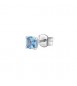 Mono Orecchino Gioielli Fancy by Brosway in argento zircone cushion azzurro fcl06
