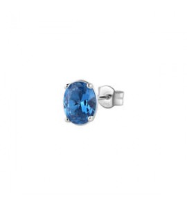 Mono Orecchino Gioielli Fancy by Brosway in argento zircone ovale blu ffb05