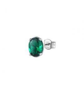 Mono Orecchino Gioielli Fancy by Brosway in argento zircone ovale verde flg05