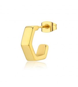 Mono Orecchino Gioielli S\'agapò Snap cerchio in acciaio pvd oro snp33