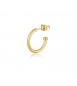 Mono Orecchino Gioielli Sagapò Happy Ears base in acciaio pvd oro Cerchio 17 shea11