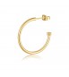 Mono Orecchino Gioielli Sagapò Happy Ears base in acciaio pvd oro Cerchio 27 shea14
