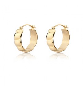 Orecchini Cerchietto Gioielli Sagapò Chunky in acciaio pvd oro shk56