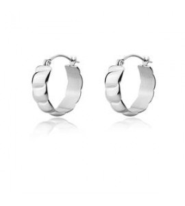 Orecchini Cerchietto Gioielli Sagapò Chunky in acciaio shk55