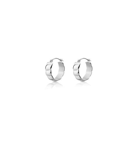 Orecchini Cerchietto Gioielli Sagapò Chunky in acciaio shk55