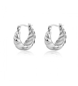 Orecchini Cerchietto Gioielli Sagapò Chunky in acciaio shk59