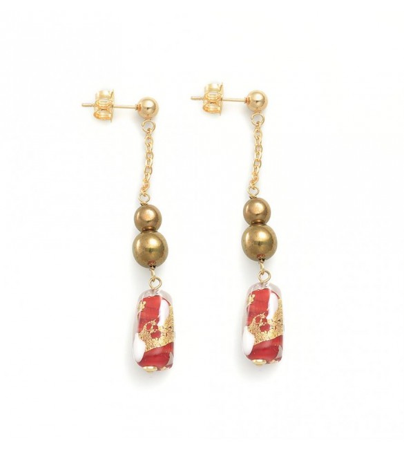 Orecchini donna gioielli Antica Murrina Gabrielle Rosso or621a11