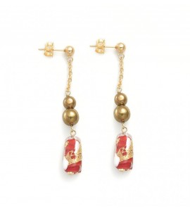 Orecchini donna gioielli Antica Murrina Gabrielle Rosso or621a11