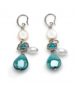 Orecchini donna gioielli Antica Murrina Grimani Azzurro or585a07