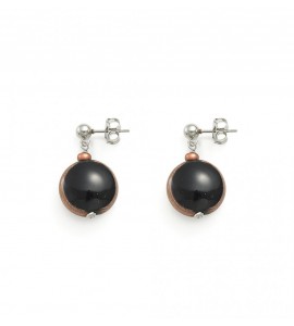 Orecchini donna gioielli Antica Murrina Mademoiselle Nero or624a14