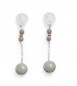 Orecchini donna gioielli Antica Murrina Mademoiselle pendenti Grigio or625a12