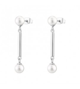 Orecchini Donna Gioielli Brosway Affinity in acciaio con perle bff168