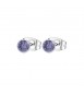 Orecchini donna gioielli Brosway Chakra in acciaio 316L con zirconi tanzanite bhke055