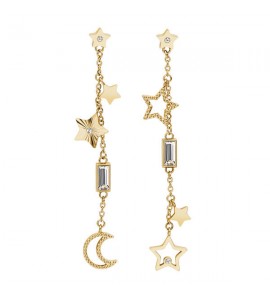 Orecchini donna gioielli Brosway Chant in acciaio 316L pvd oro bah22