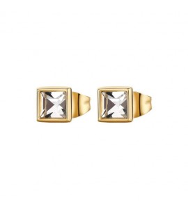 Orecchini Donna Gioielli Brosway Emphasis in acciaio pvd oro e cristalli crystal beh23