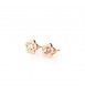 Orecchini donna gioielli Brosway Epsilon acciaio 316L pvd oro rosa cristalli light peach Fiore beo28