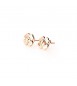 Orecchini donna gioielli Brosway Epsilon acciaio 316L pvd oro rosa cristalli light peach Quadrifoglio beo25