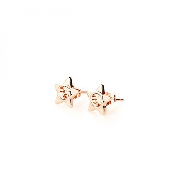 Orecchini donna gioielli Brosway Epsilon acciaio 316L pvd oro rosa cristalli light peach Stellabeo26