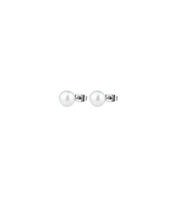 Orecchini Donna Gioielli Brosway Perfect in acciaio con perla di conchiglia bpc21