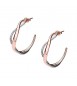 Orecchini donna gioielli Brosway Ribbon in ottone rodiato e zirconi a forma di cerchio infinito bbn24