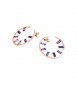 Orecchini donna gioielli Brosway Symphonia in acciaio 316L pvd oro rosa con cristalli bym51