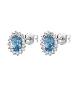 Orecchini Donna Gioielli Fancy by Brosway in argento kate zircone azzurro fcl17