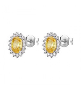 Orecchini Donna Gioielli Fancy by Brosway in argento kate zircone giallo fey11