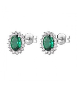 Orecchini Donna Gioielli Fancy by Brosway in argento kate zircone verde flg14