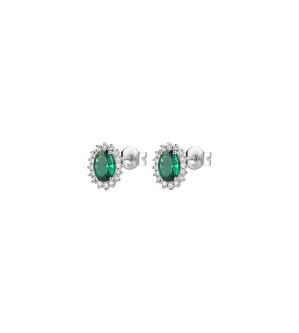 Orecchini Donna Gioielli Fancy by Brosway in argento kate zircone verde flg14
