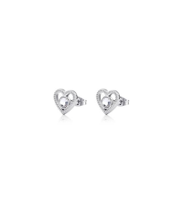 Orecchini Donna Gioielli S\'agapò Lucky Light in acciaio con Cuori e Cristalli skt47