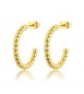Orecchini Donna Gioielli Sagapò Chunky a cerchio con sfere in acciaio pvd oro shk40