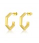 Orecchini Donna Gioielli Sagapò Chunky a cerchio in acciaio pvd oro shk44