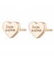 Orecchini donna gioielli Sagapò Click in acciaio 316L con Cuore pvd oro rosa sck41