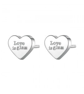 Orecchini donna gioielli Sagapò Click in acciaio 316L con Cuore sck39