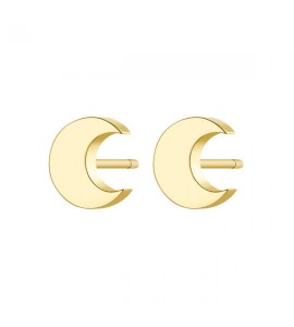 Orecchini donna gioielli Sagapò Click in acciaio 316L con Luna pvd oro sck44