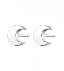 Orecchini donna gioielli Sagapò Click in acciaio 316L con Luna sck43