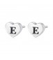 Orecchini donna gioielli Sagapò Click in acciaio 316L Cuore iniziale E sck98