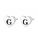 Orecchini donna gioielli Sagapò Click in acciaio 316L Cuore iniziale G sck100