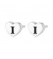 Orecchini donna gioielli Sagapò Click in acciaio 316L Cuore iniziale I sck102