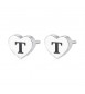 Orecchini donna gioielli Sagapò Click in acciaio 316L Cuore iniziale T sck112
