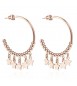 Orecchini donna gioielli Sagapò Medina in acciaio 316L pvd oro rosa con stelle sea24