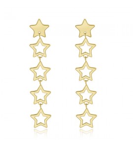 Orecchini donna gioielli Sagapò Starlove in acciaio 316L pvd oro con Stelle srl22