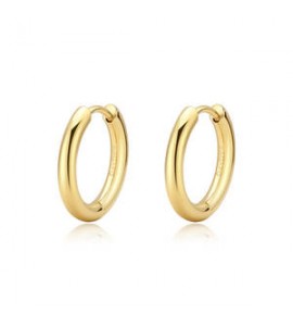 Orecchini Gioielli Sagapò Chunky in acciaio dorato Cerchio 17 shk70