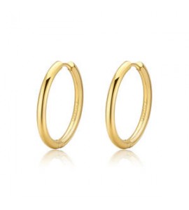 Orecchini Gioielli Sagapò Chunky in acciaio dorato Cerchio 25 shk72