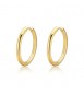 Orecchini Gioielli Sagapò Chunky in acciaio dorato Cerchio 25 shk72