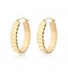 Orecchini Ovali Gioielli Sagapò Chunky in acciaio pvd oro shk58